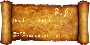Hodász Judit névjegykártya
